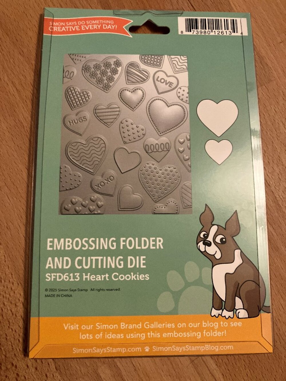 Simon Says Embossing Folder and Cutting Dies - Heart Cookies sfd613 NEW